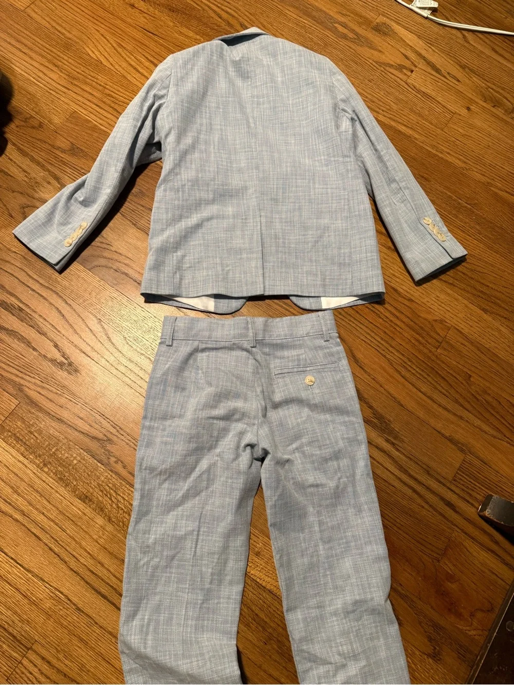 Cat & Jack Light Blue Plaid Boys Dress Suit Set